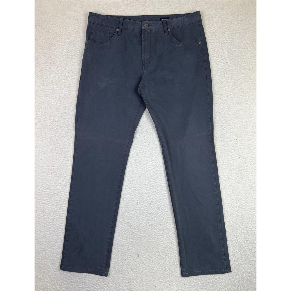 7 Diamonds Pants Mens 34 (Fits 36x32) Gray Clifton Slim Straight Stretch Chino
